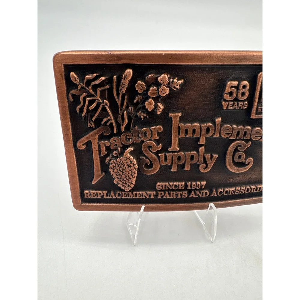 TISCO Tractor Implement Supply Co Belt‎ Buckle 1995 Commemorative Metal